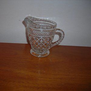 Vintage ANCHOR HOCKING cut glass CREAMER